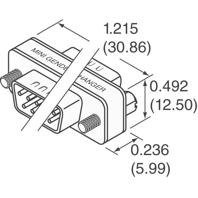 GCHDLP15M15F NorComp Inc.  D-Sub D-Shaped Connector Adapters